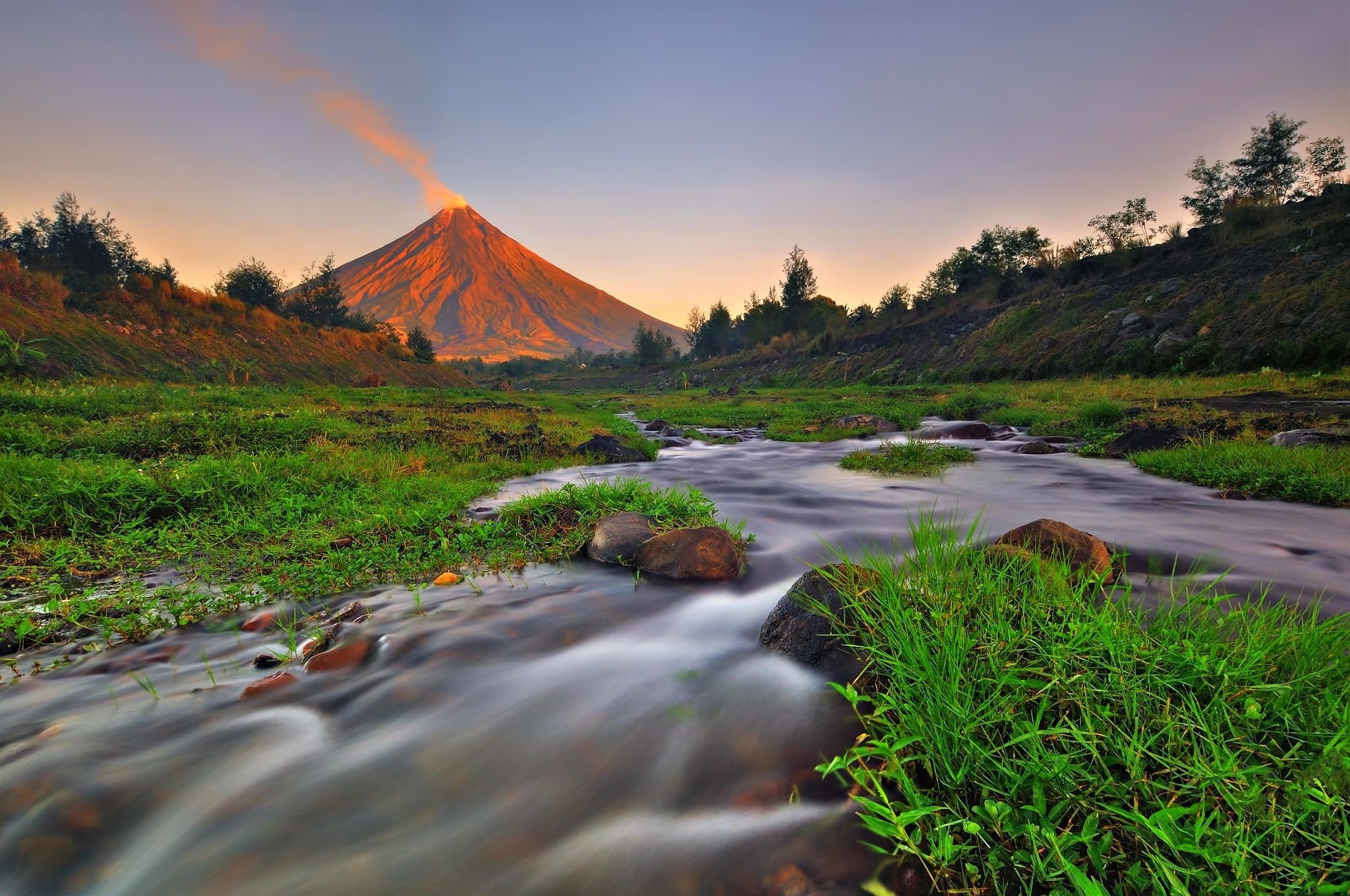 mayon volcano philippines travels breathtaking scenery hd desktop