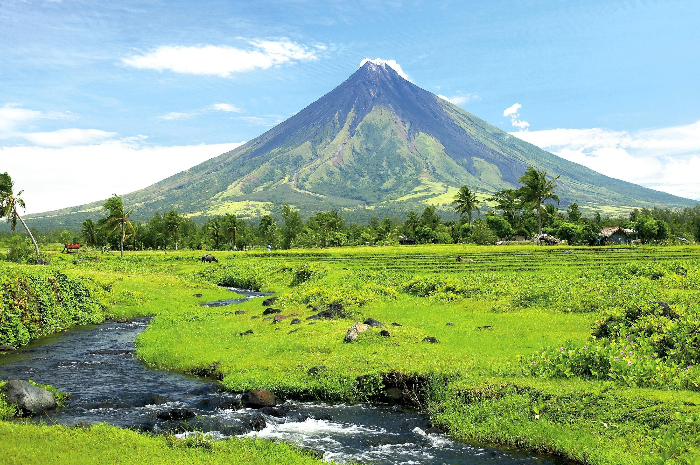 mayon volcano philippines travels must-visit destination hd desktop