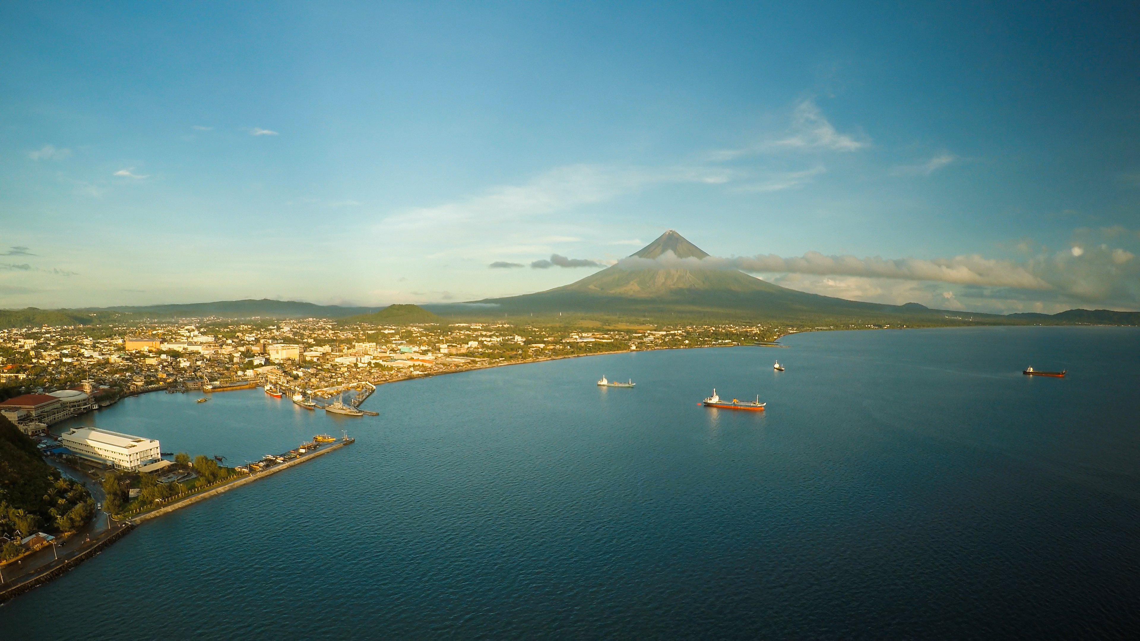 mayon volcano the philippines travels 4k desktop
