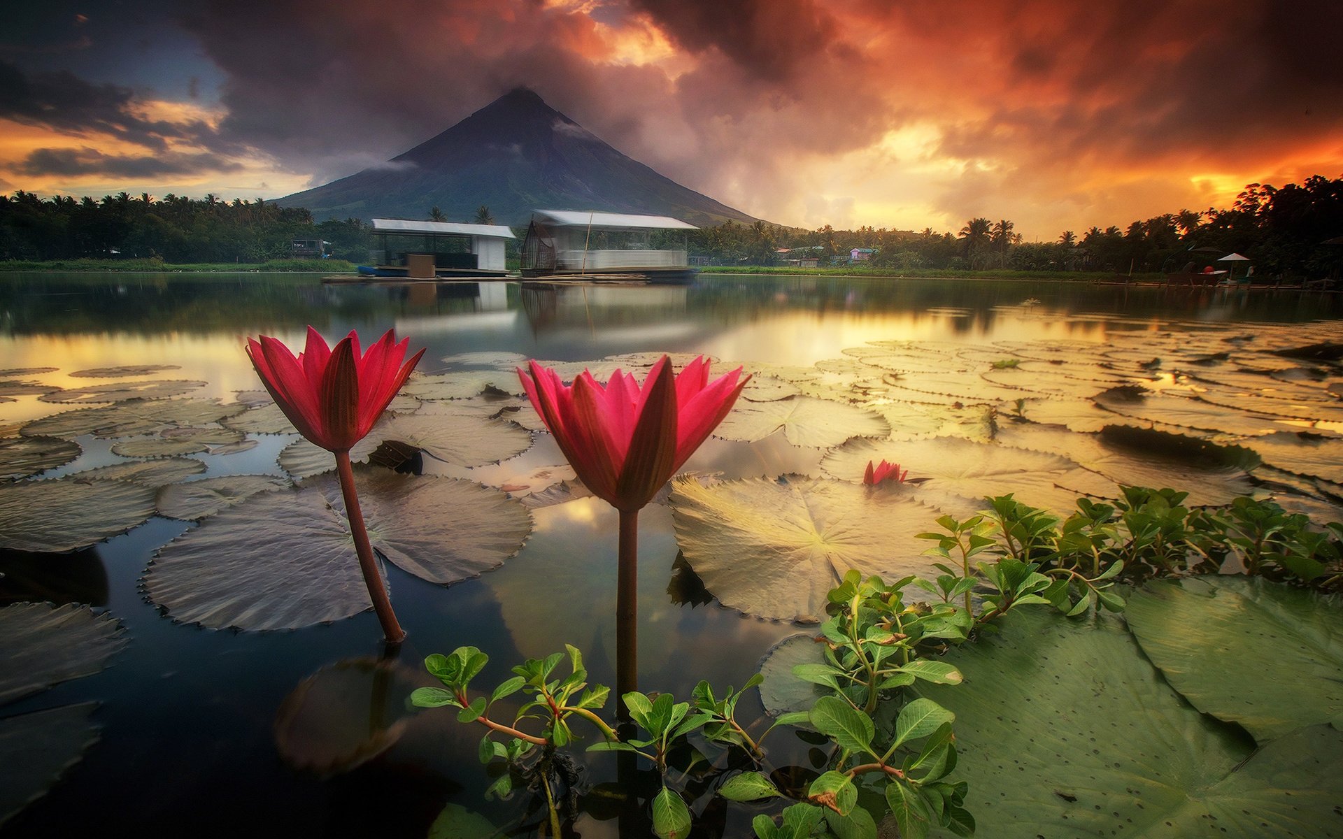 mesmerizing mayon volcano sunset beauty philippines landscape hd wallpapers hd desktop