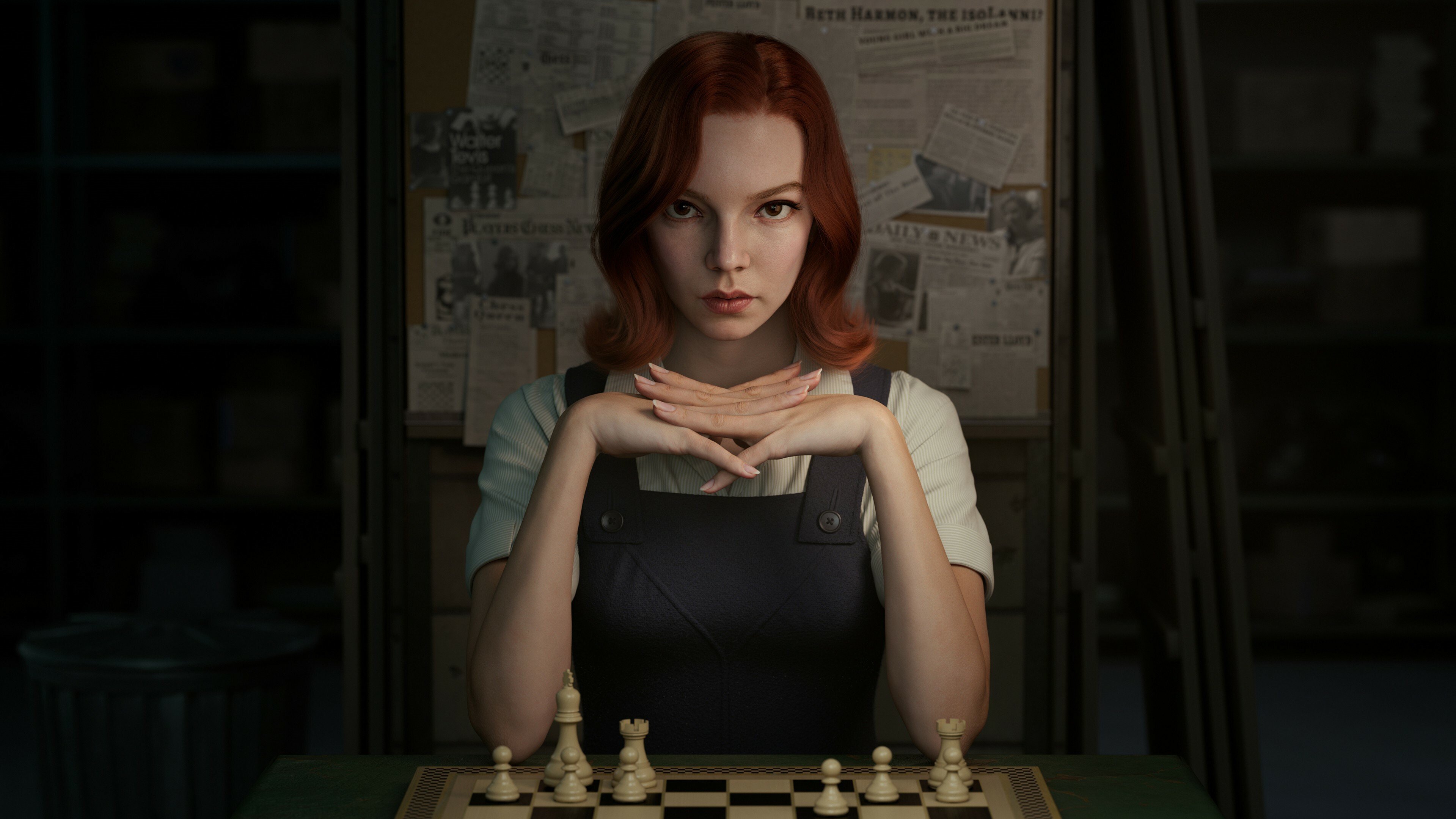 queen's gambit wallpapers hd quality captivating backgrounds chess-inspired designs hd desktop