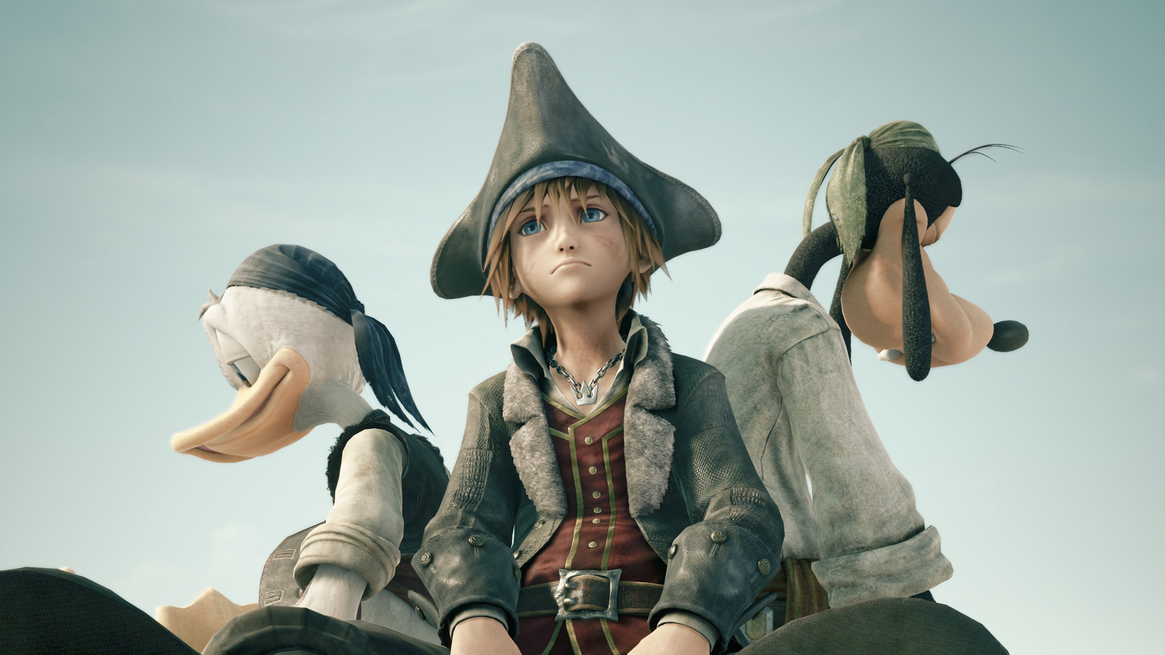 donald duck and sora goofy wallpaper 4k desktop