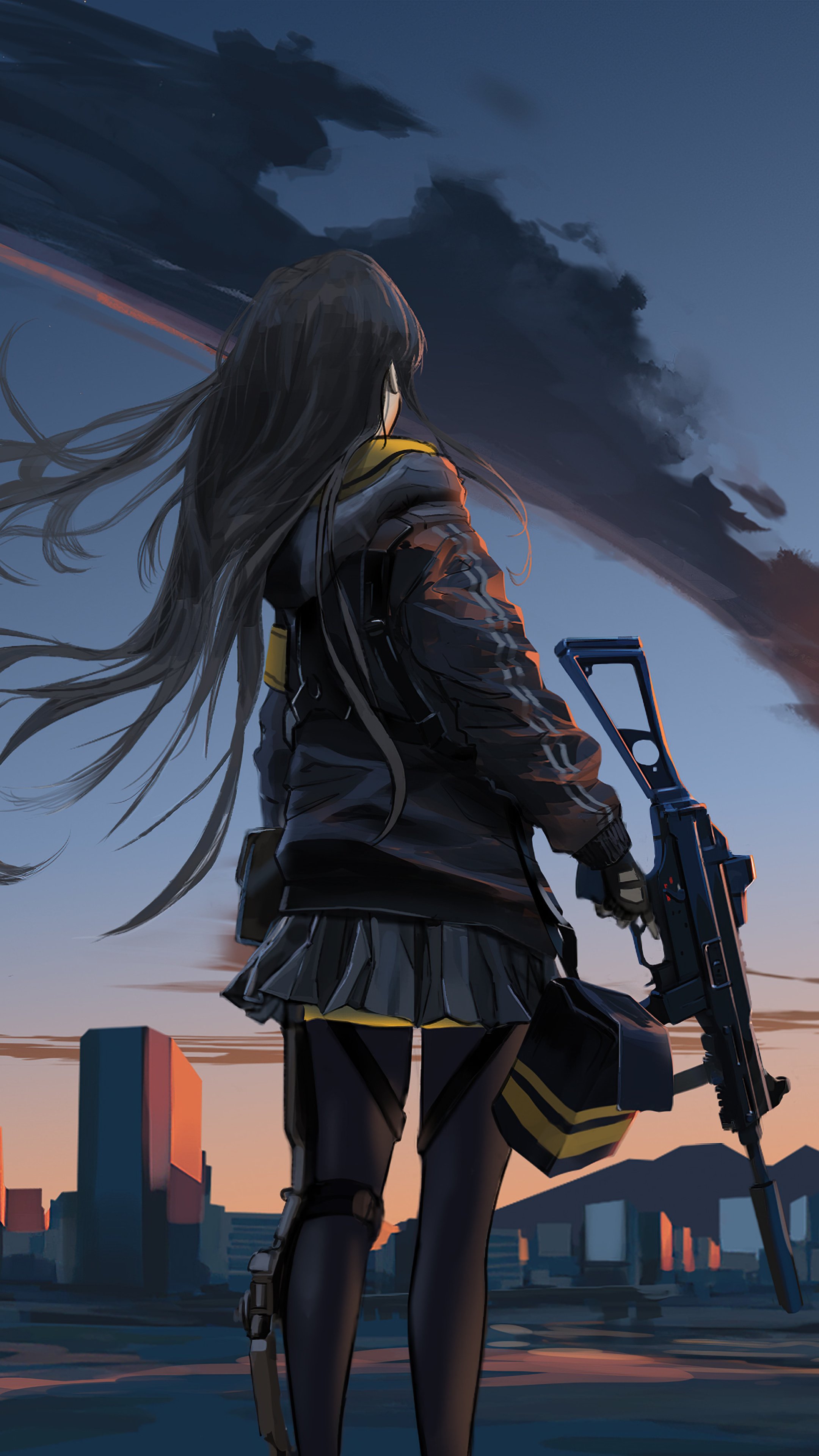 girls' frontline ump45 the character 5k wallpapers digital artwork 4k phone