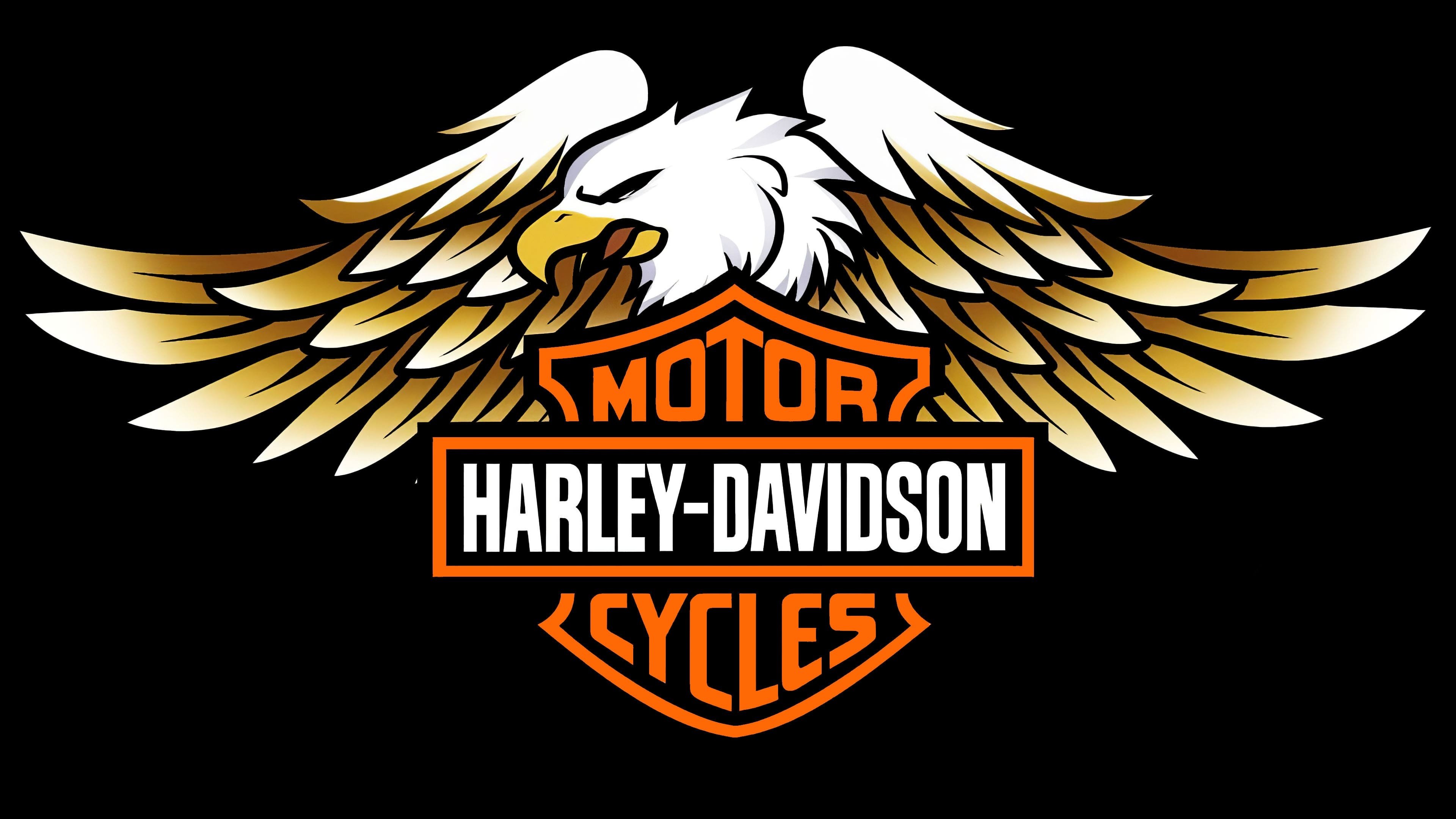 american eagle harley-davidson logo wallpaper 4k desktop