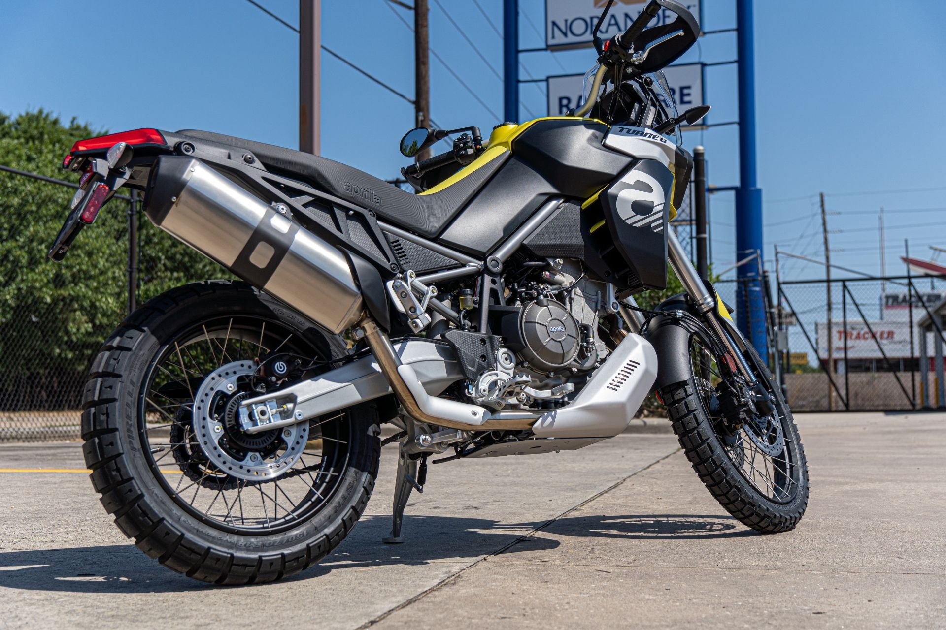 aprilia tuareg 660 auto motorcycle acid gold color hd desktop