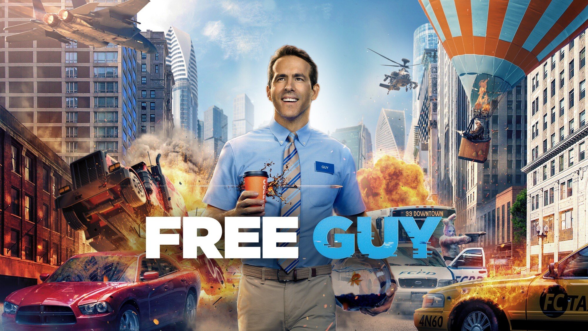 free guy movie exciting adventure ryan reynolds action-packed hd desktop