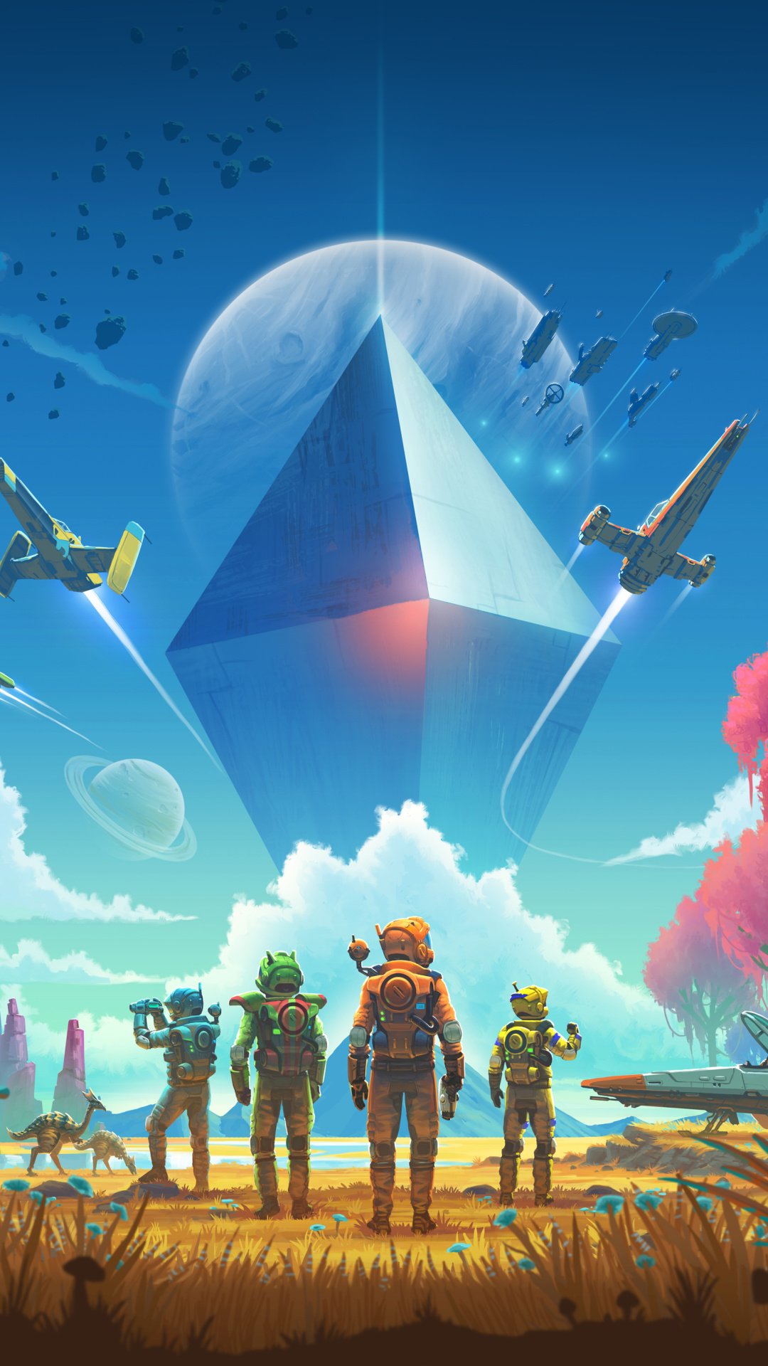 video game no man's sky gaming adventure space exploration gaming full hd phone