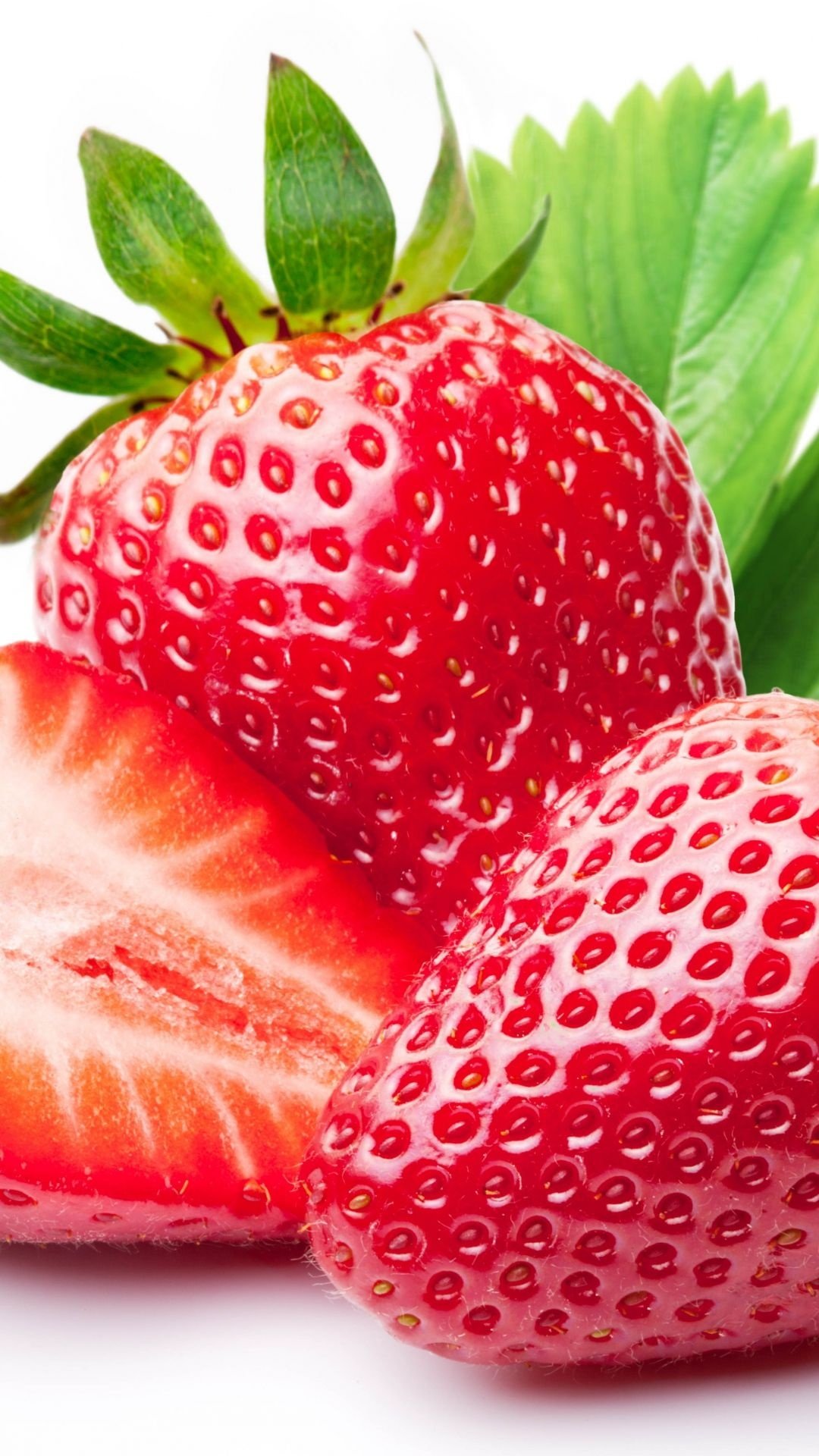 artful prints strawberry themed eye-catching design fresh fruit full hd phone