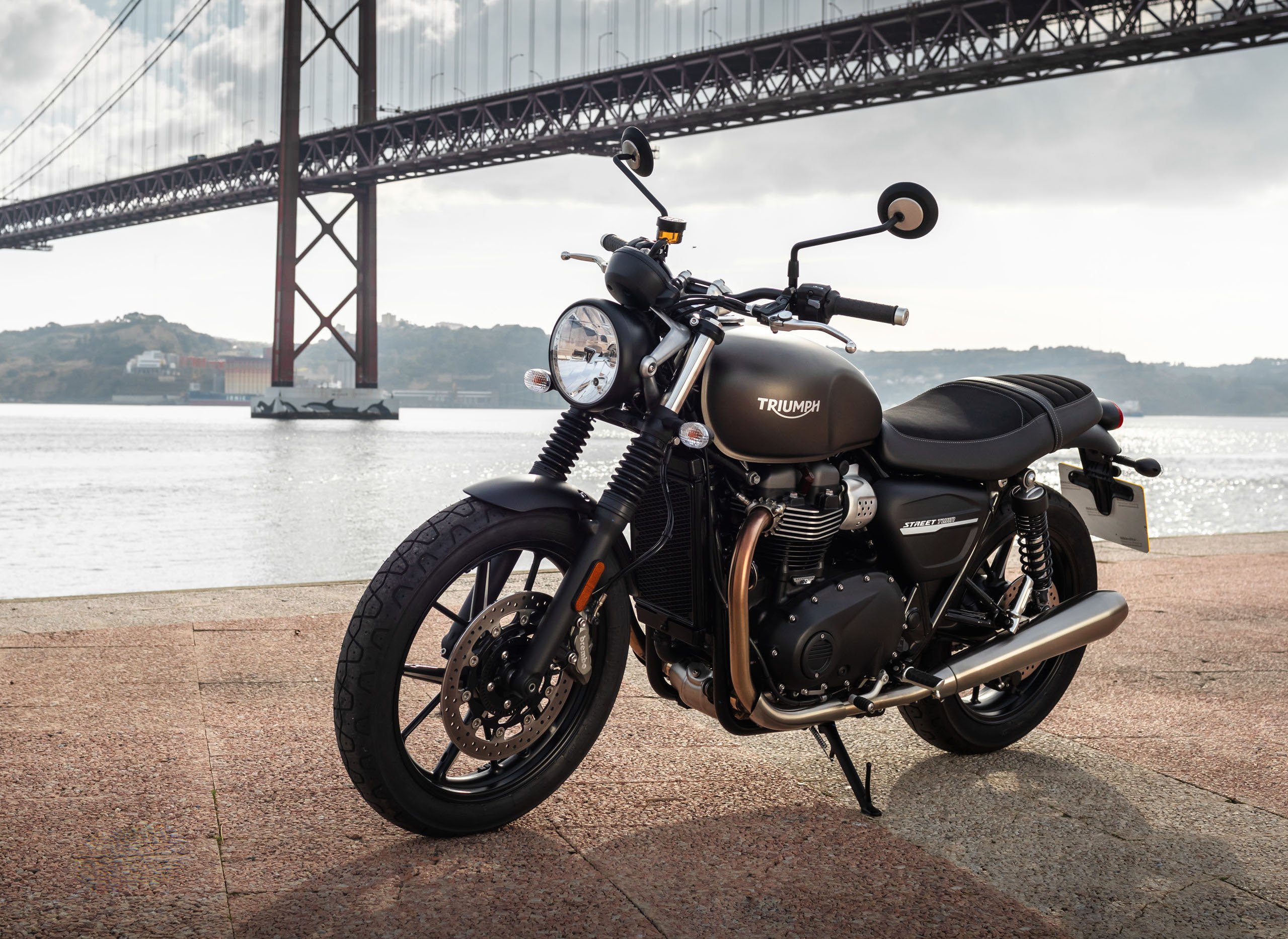 2019 model triumph street twin wallpaper hd desktop