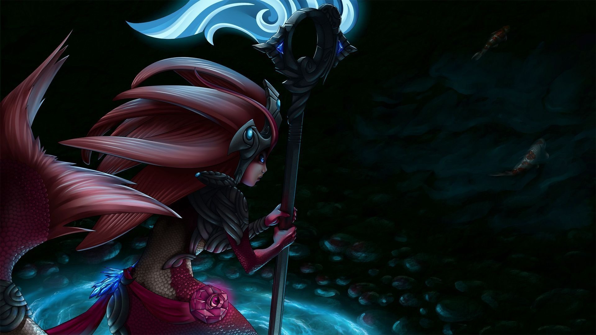 nami league of legends artistic wallpaper serene atmosphere fantasy full hd desktop