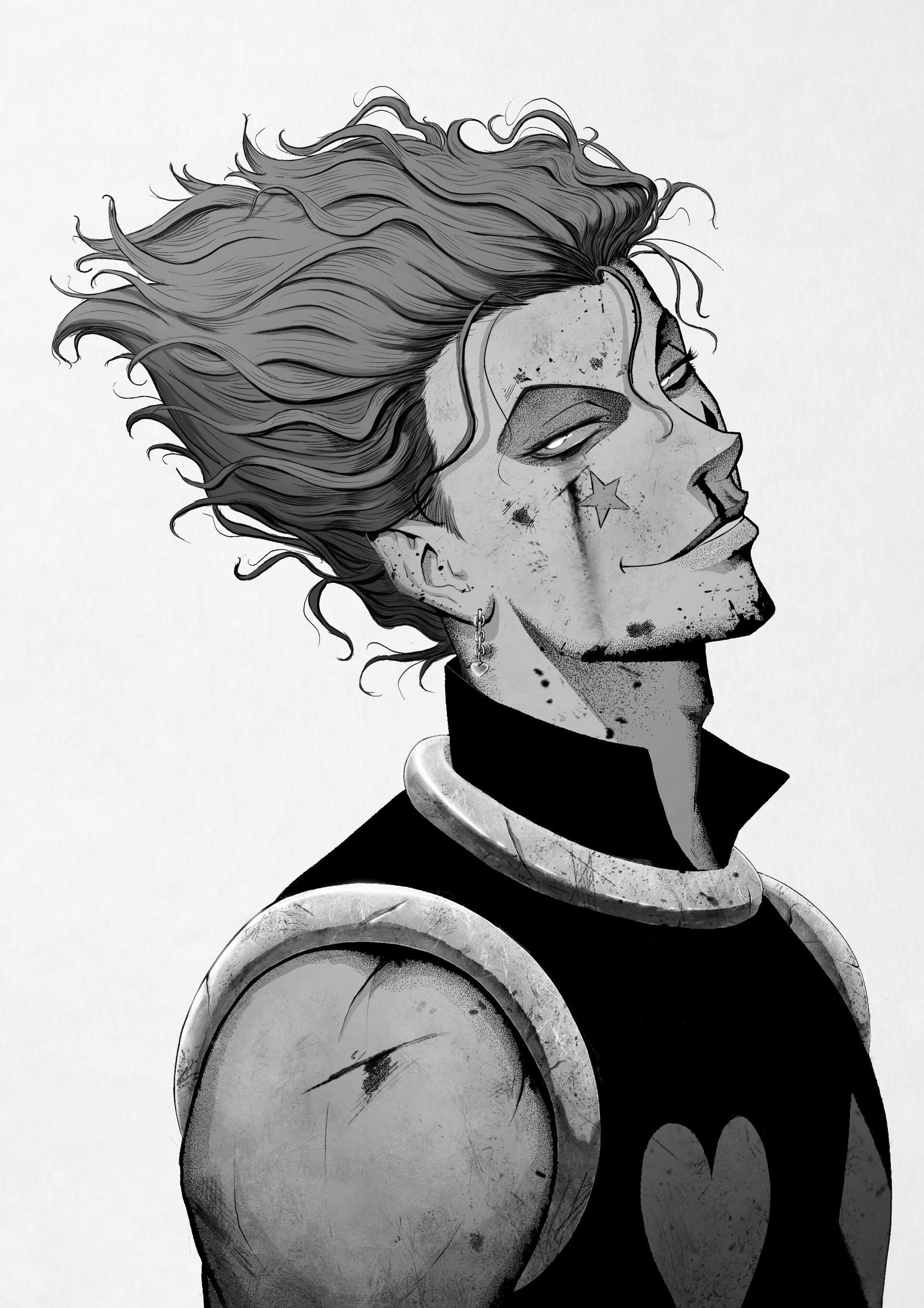 monochrome hisoka wallpaper hd phone
