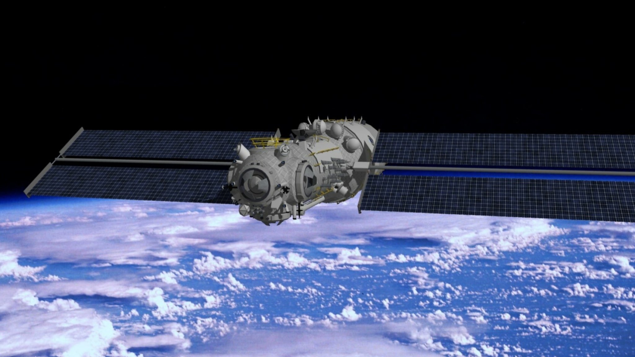 core cabin module tiangong space station wallpaper hd desktop