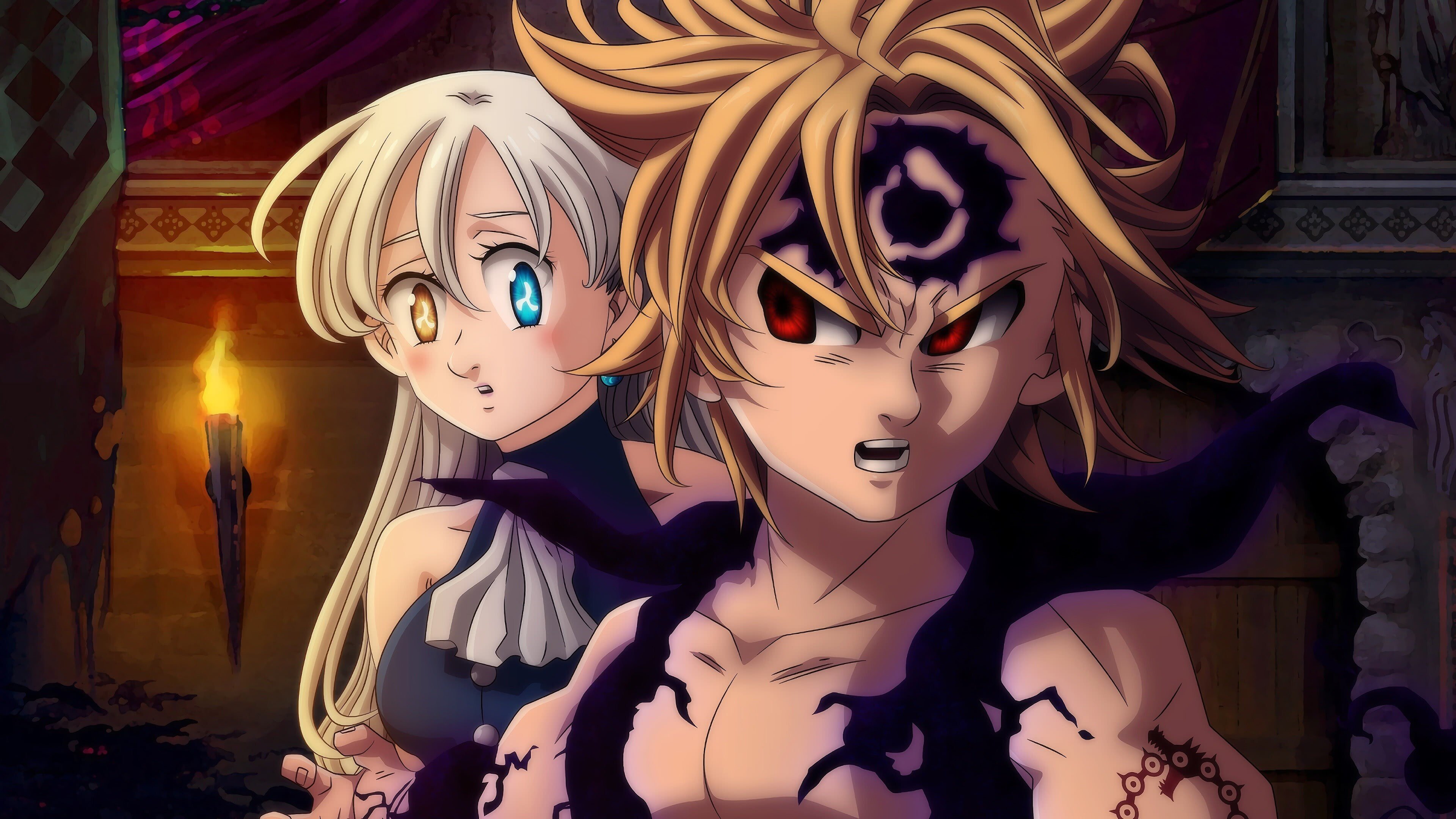 meliodas and diane the seven deadly sins wallpaper 4k desktop