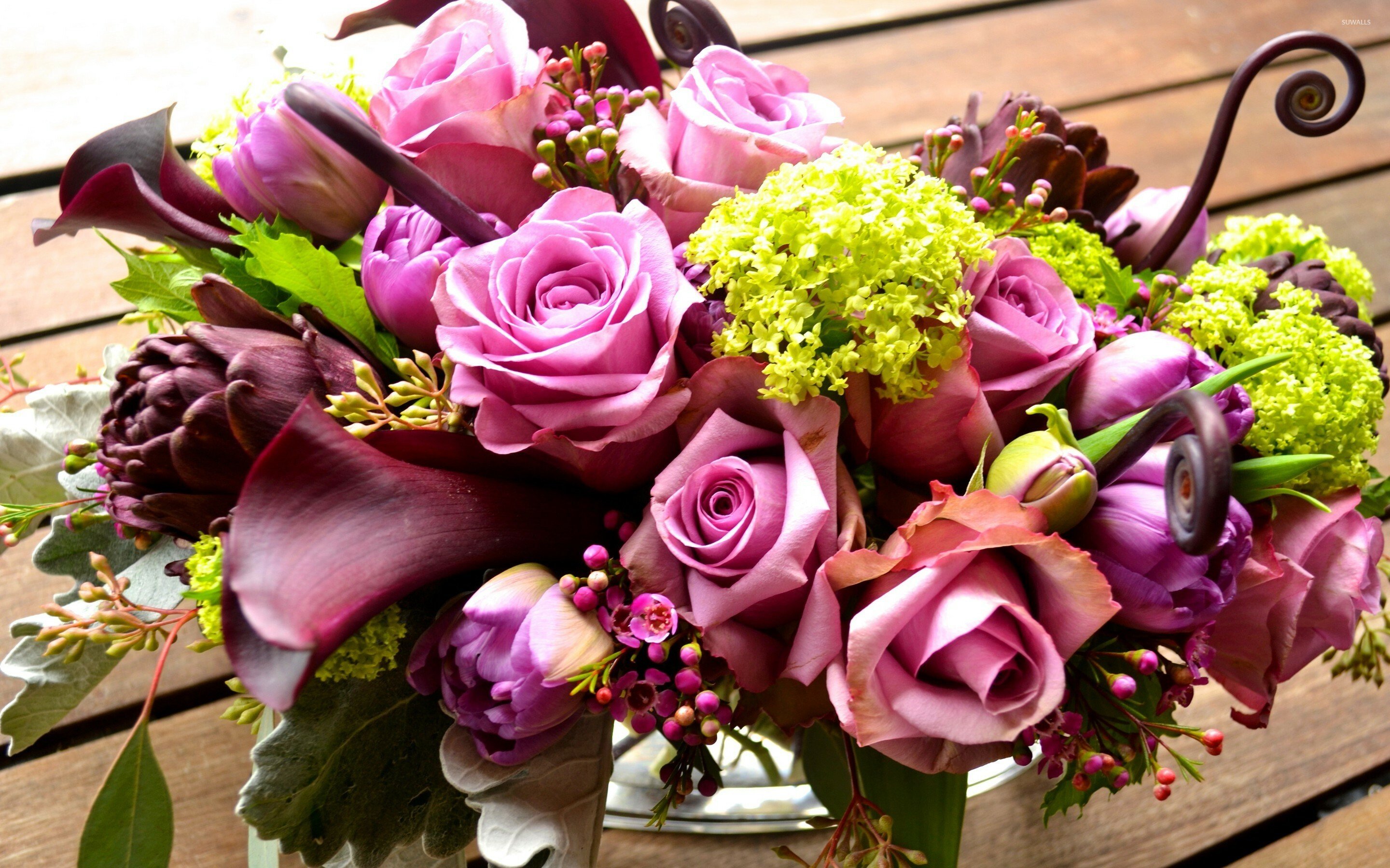 flower bouquet purple and green bouquet flower wallpapers elegant blooms hd desktop