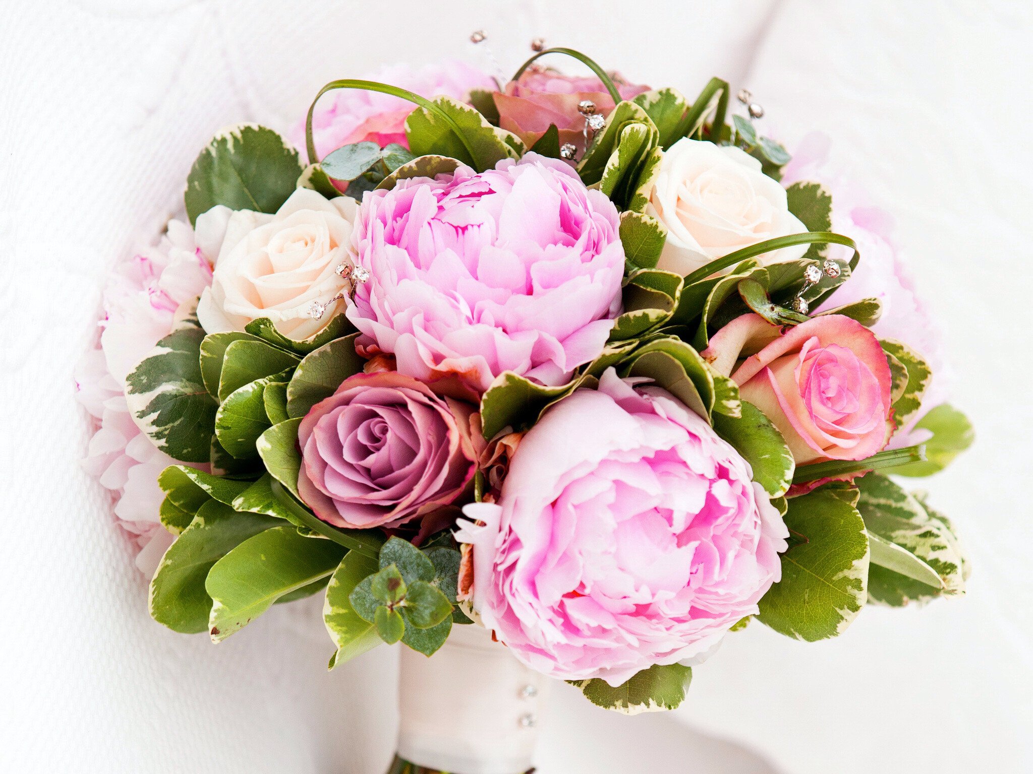 peonies and roses flower bouquet wallpaper hd desktop