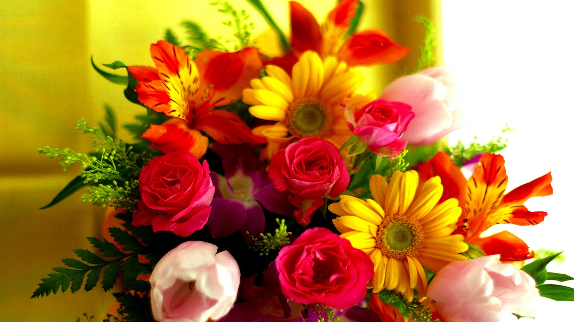 flower bouquet colorful arrangement captivating beauty eye-catching wallpaper full hd desktop